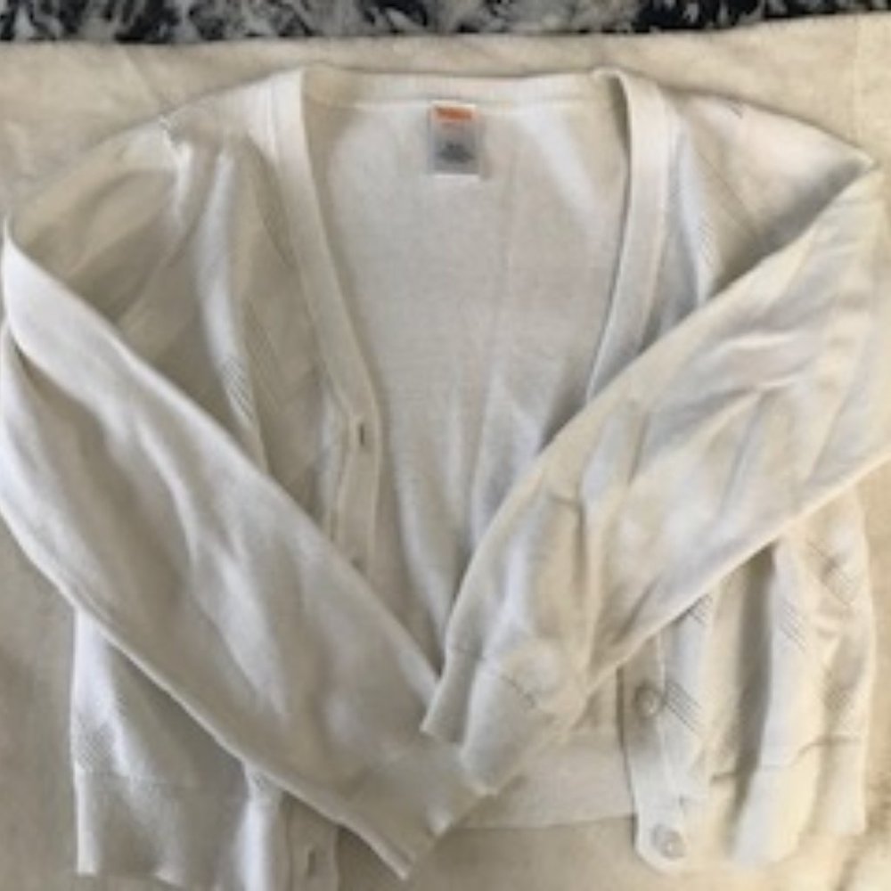 Girls White Cardigan